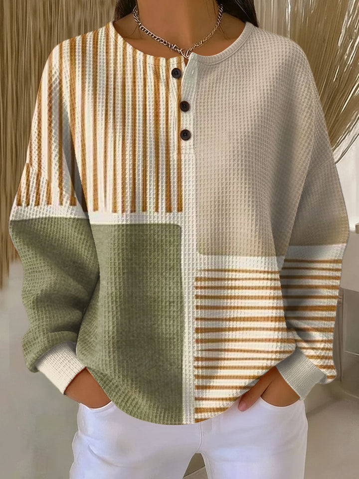 Vera | Maglione Donna a Maglia Waffle con Vestibilità Rilassata