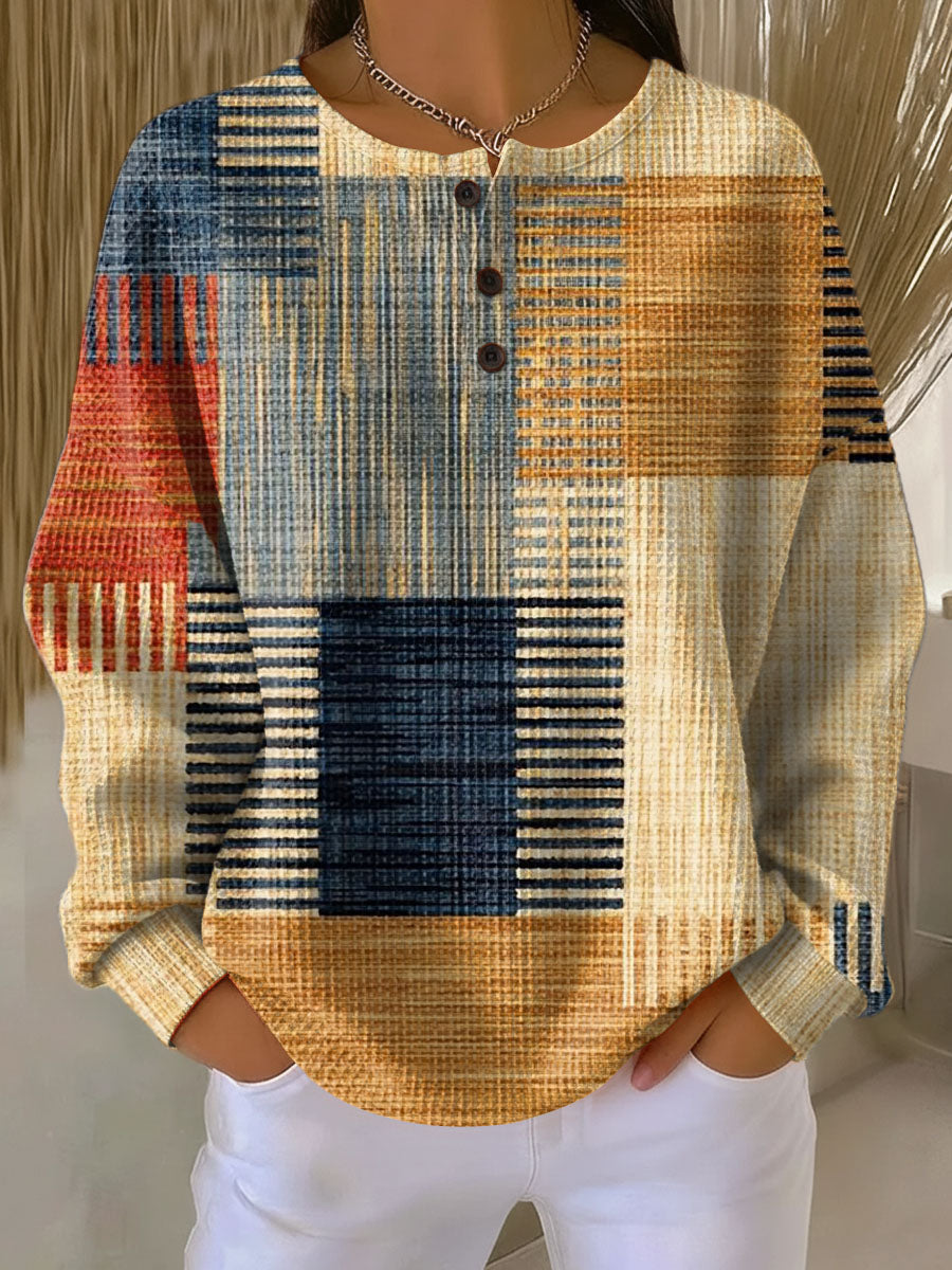 Vera | Maglione Donna a Maglia Waffle con Vestibilità Rilassata