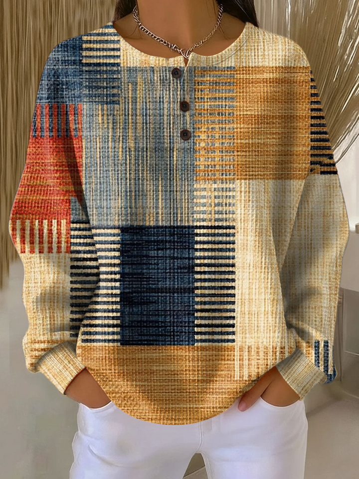 Vera | Maglione Donna a Maglia Waffle con Vestibilità Rilassata