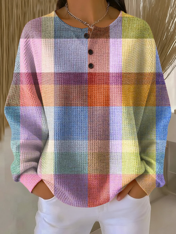 Vera | Maglione Donna a Maglia Waffle con Vestibilità Rilassata