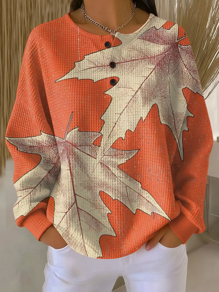 Vera | Maglione Donna a Maglia Waffle con Vestibilità Rilassata
