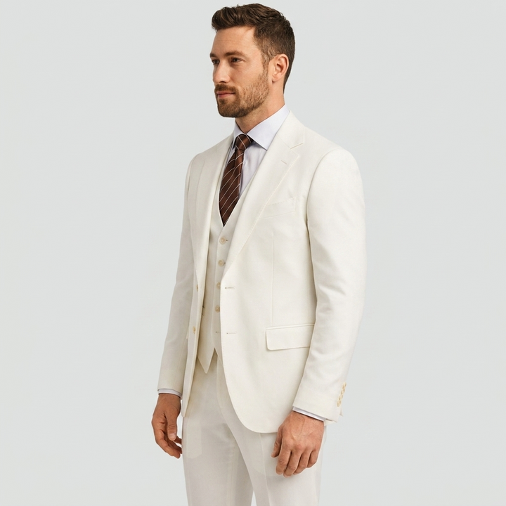 Savio | Completo Uomo Slim Fit 3 Pezzi con Blazer, Gilet e Pantaloni