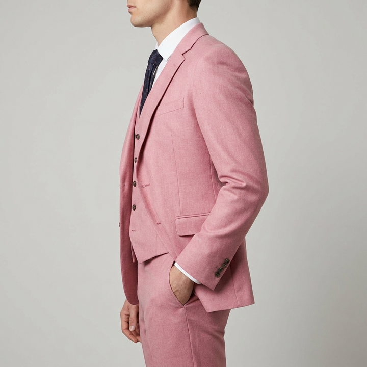Savio | Completo Uomo Slim Fit 3 Pezzi con Blazer, Gilet e Pantaloni