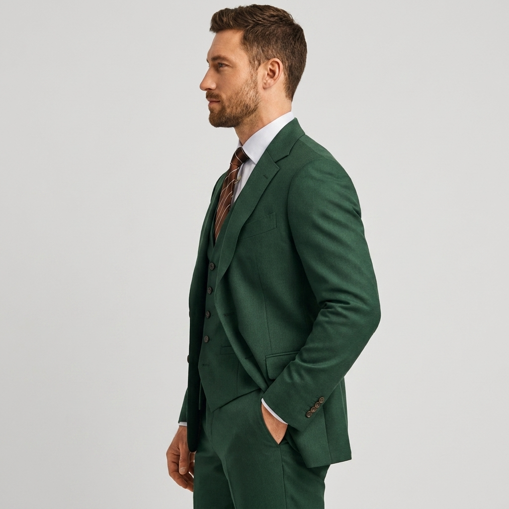 Savio | Completo Uomo Slim Fit 3 Pezzi con Blazer, Gilet e Pantaloni