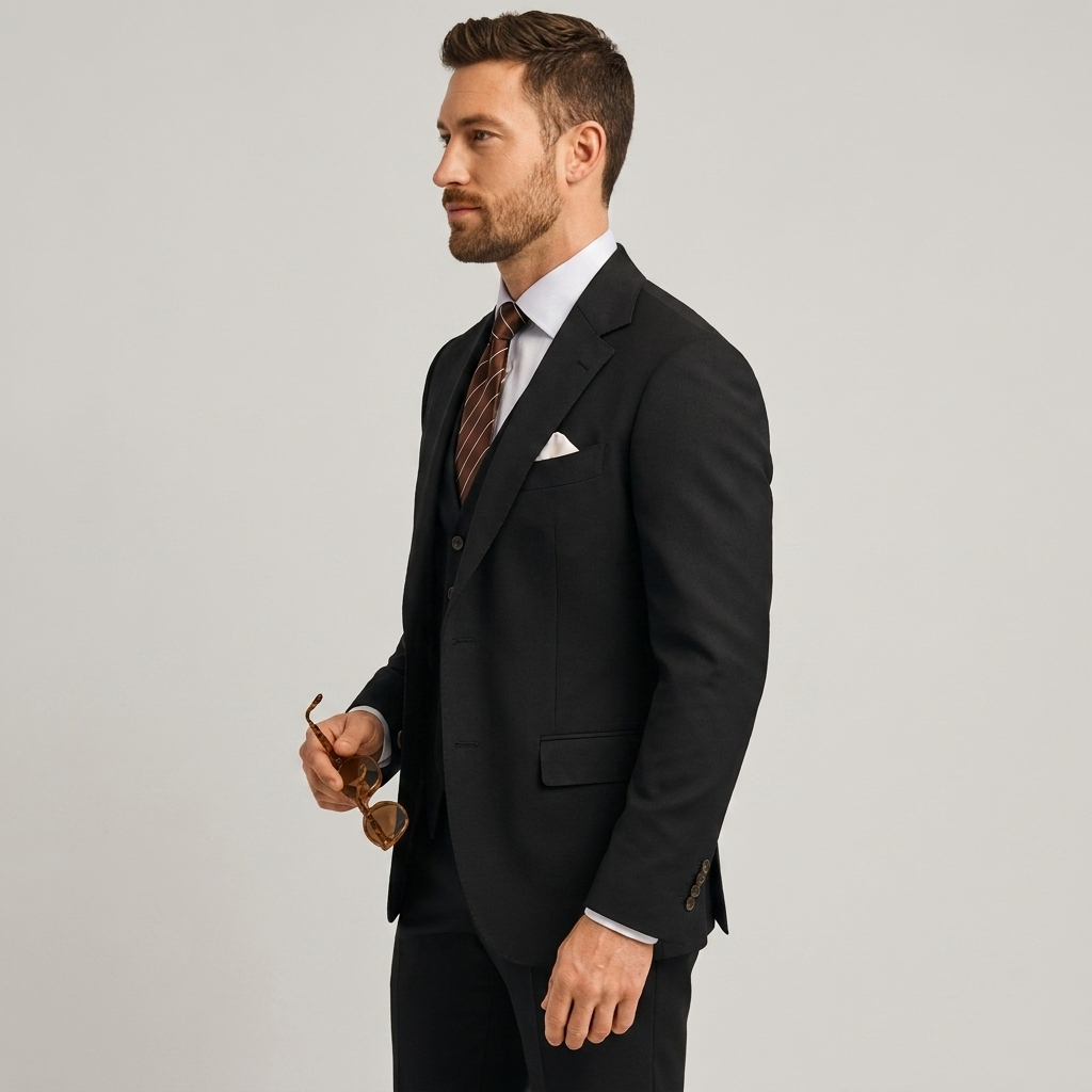 Savio | Completo Uomo Slim Fit 3 Pezzi con Blazer, Gilet e Pantaloni