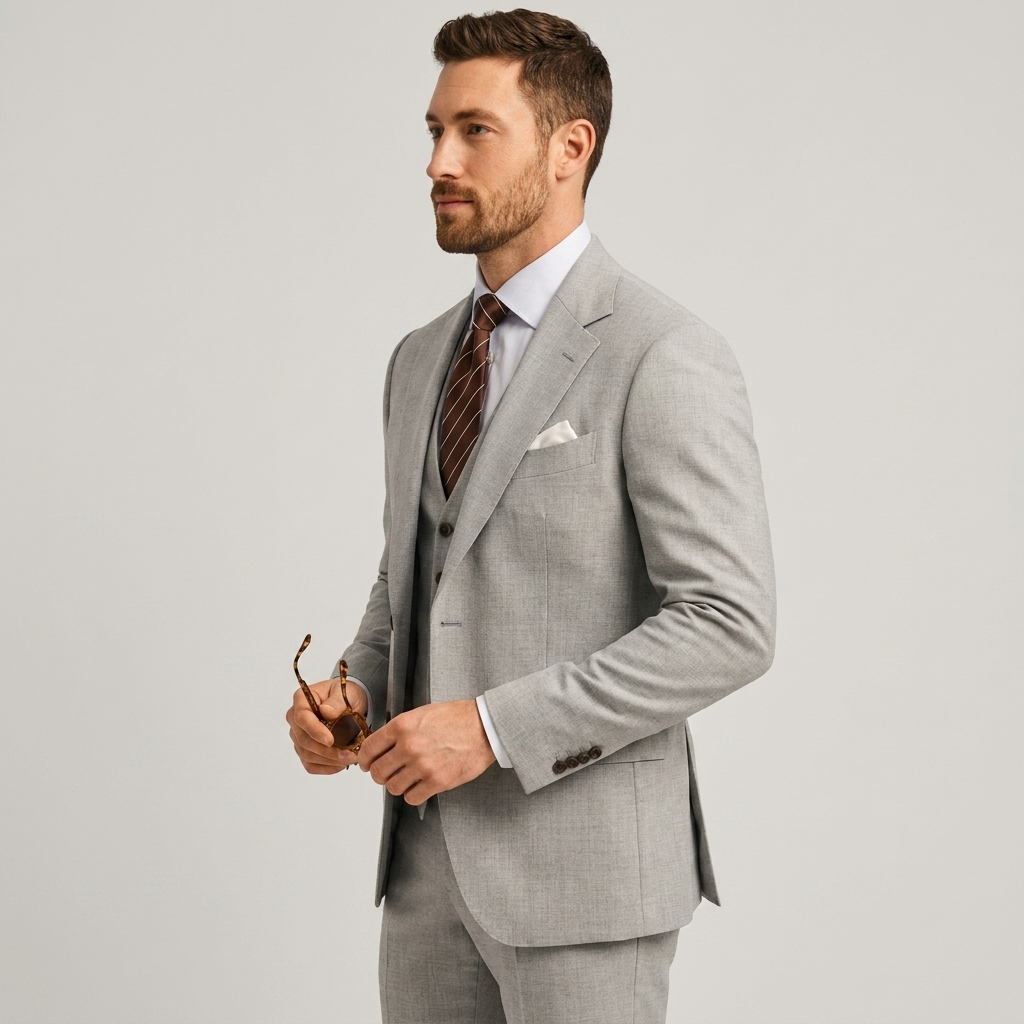 Savio | Completo Uomo Slim Fit 3 Pezzi con Blazer, Gilet e Pantaloni