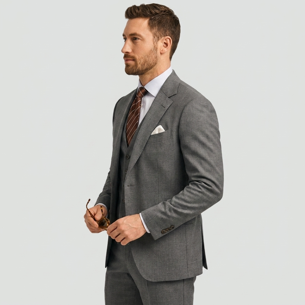 Savio | Completo Uomo Slim Fit 3 Pezzi con Blazer, Gilet e Pantaloni