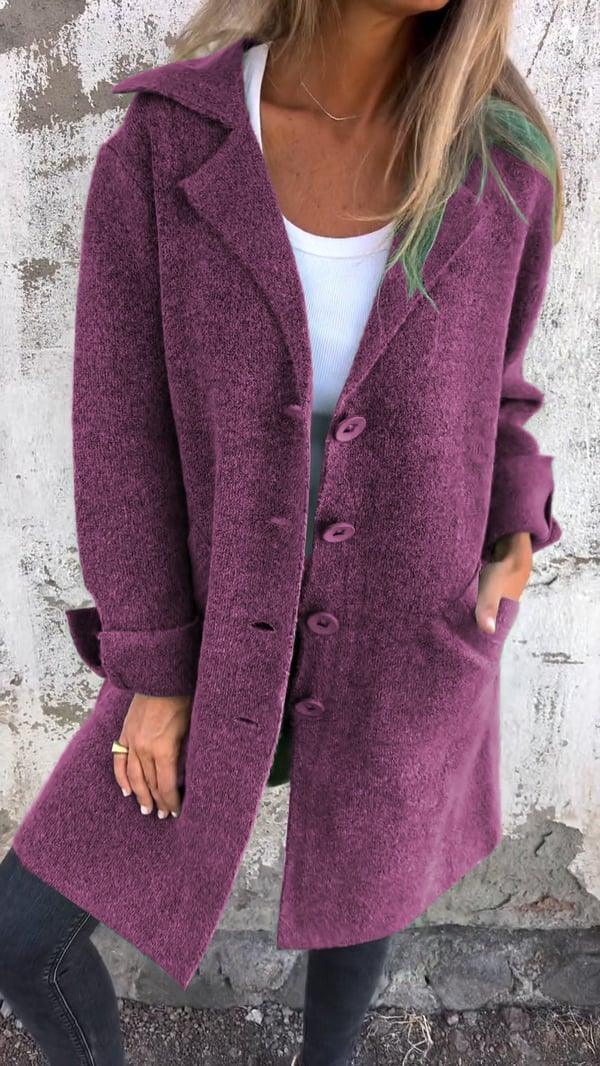 Isotta | Giacca Oversize Effetto Lana con Chiusura Monopetto