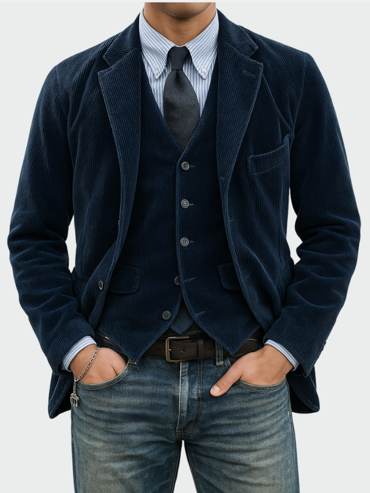 Nicolò | Blazer Uomo Slim Fit con Gilet Coordinato