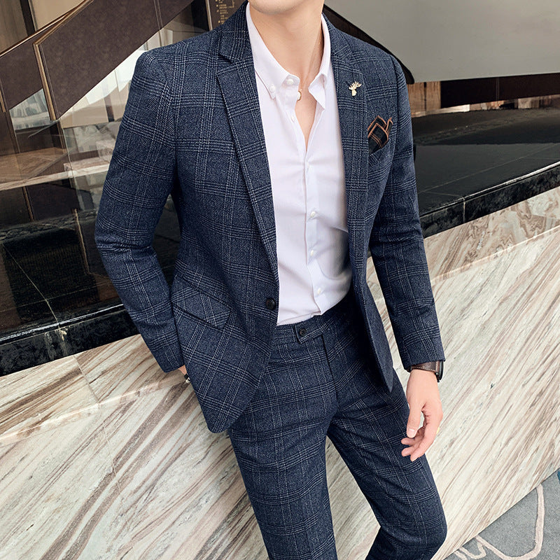 Cesare | Completo Uomo Due Pezzi a Quadri Slim Fit