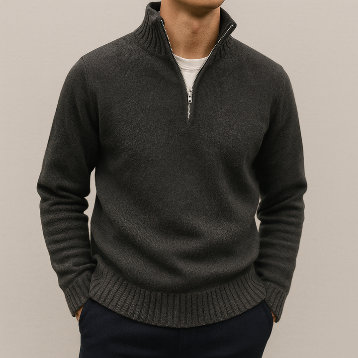 Pietro | Maglione Uomo in Maglia con Mezza Zip