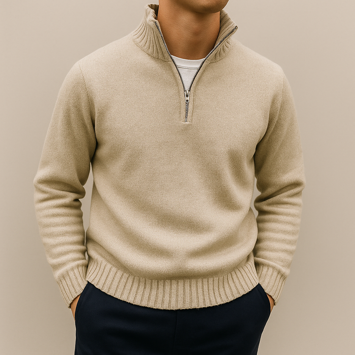 Pietro | Maglione Uomo in Maglia con Mezza Zip