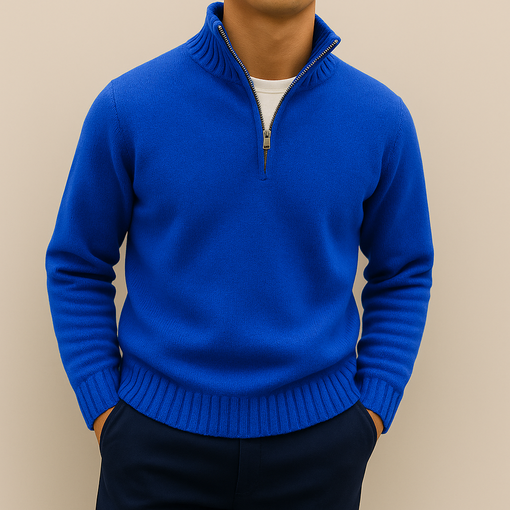 Pietro | Maglione Uomo in Maglia con Mezza Zip