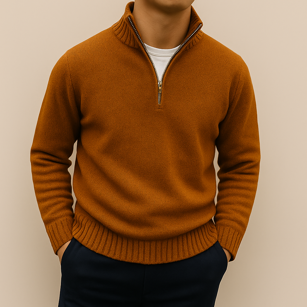 Pietro | Maglione Uomo in Maglia con Mezza Zip