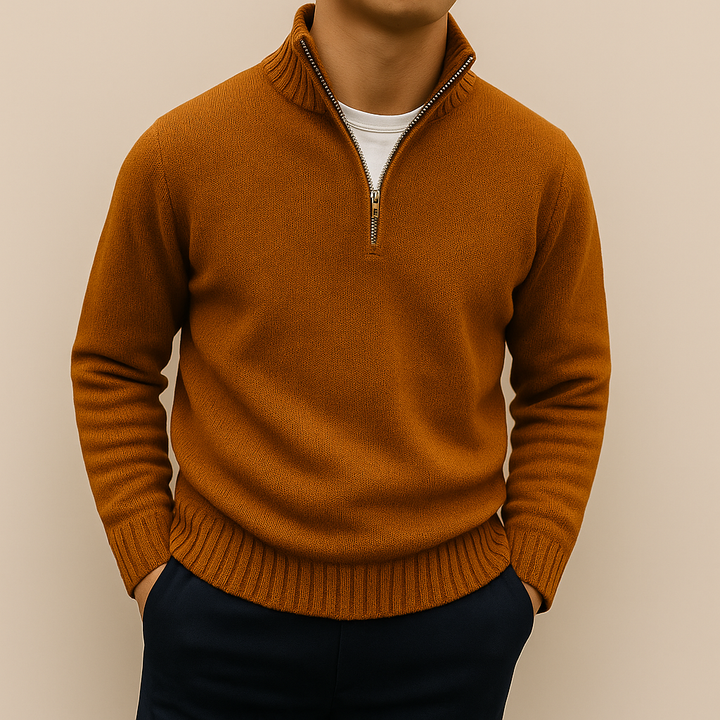 Pietro | Maglione Uomo in Maglia con Mezza Zip