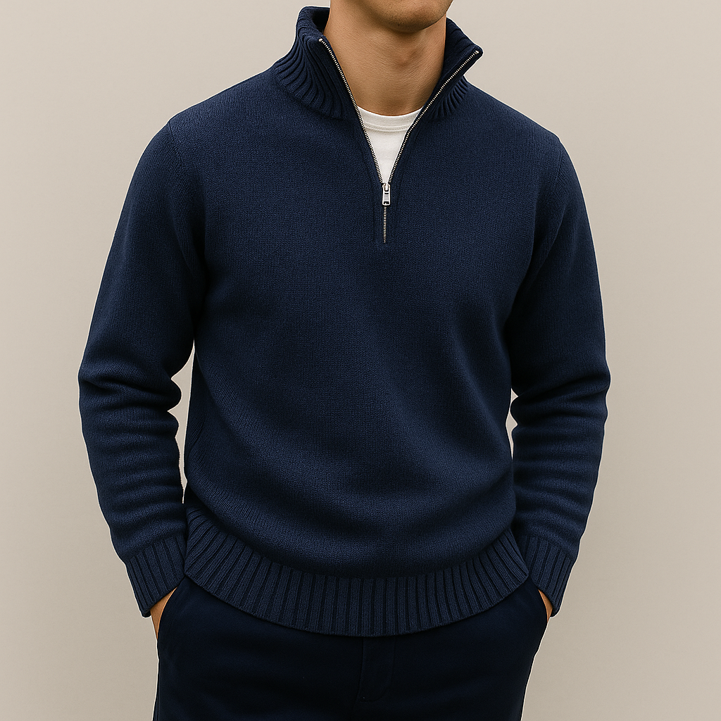 Pietro | Maglione Uomo in Maglia con Mezza Zip