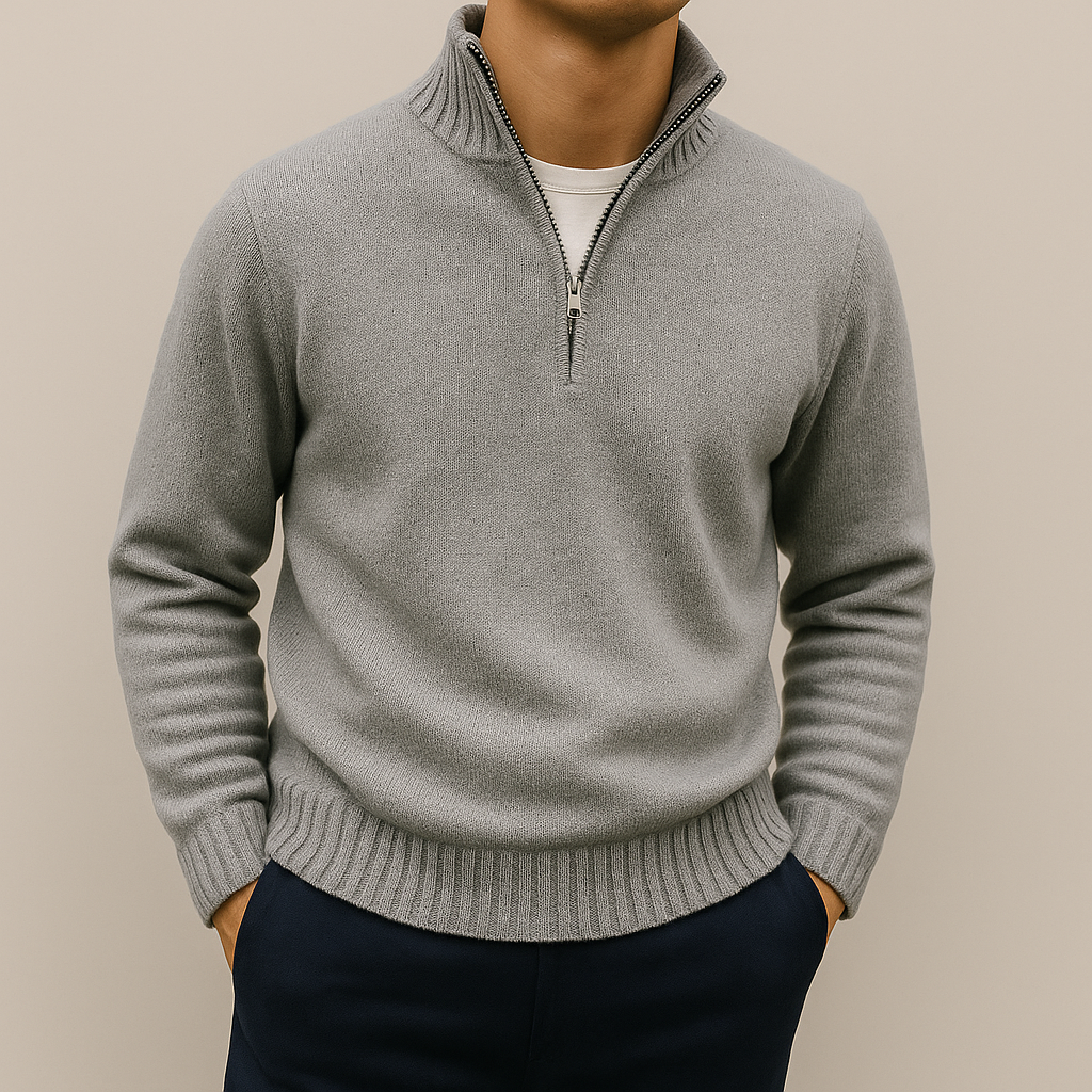 Pietro | Maglione Uomo in Maglia con Mezza Zip