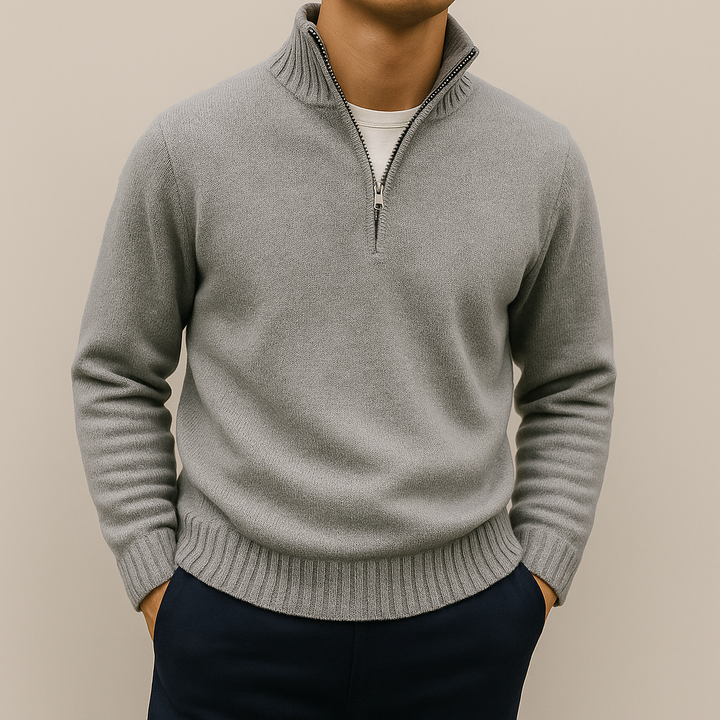 Pietro | Maglione Uomo in Maglia con Mezza Zip