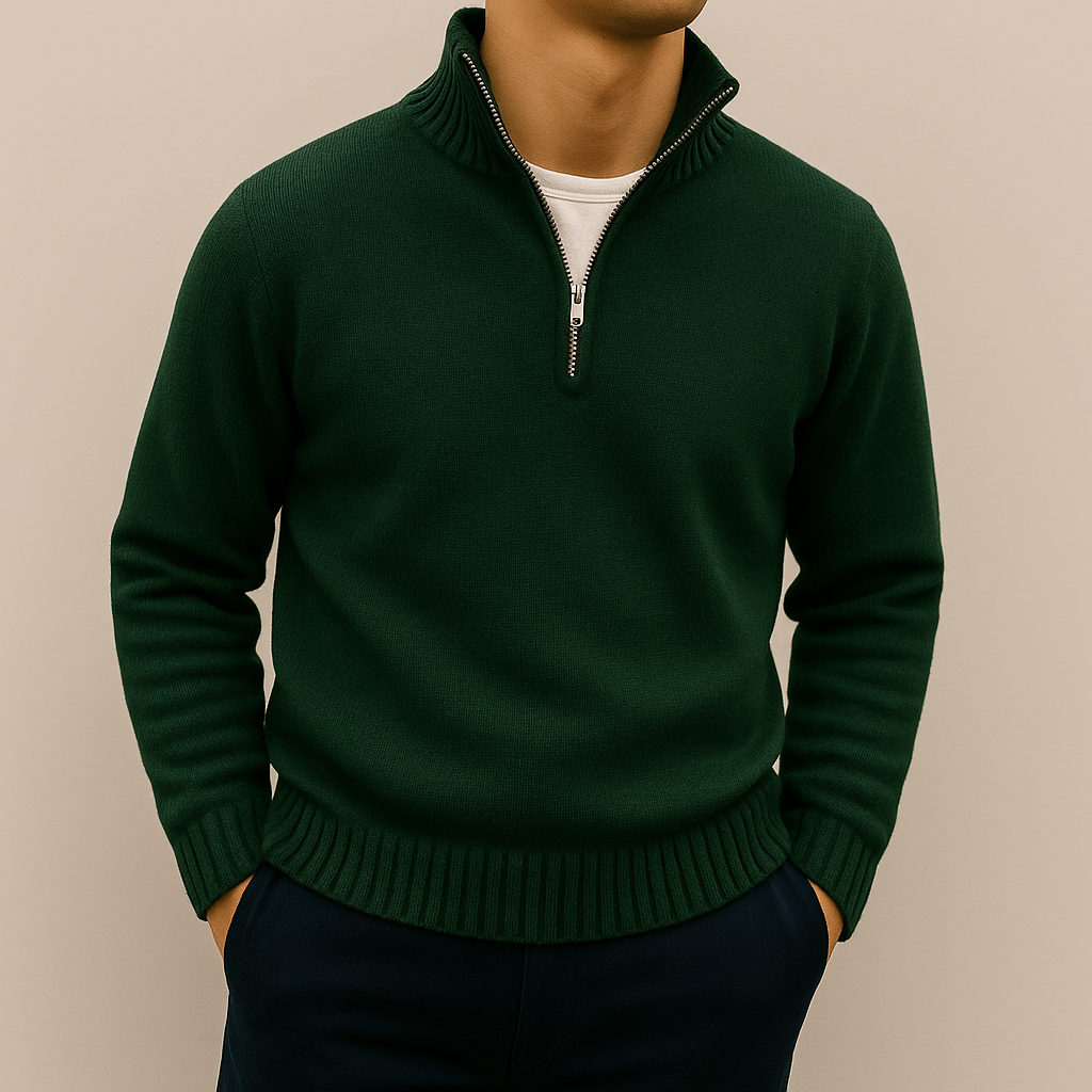 Pietro | Maglione Uomo in Maglia con Mezza Zip