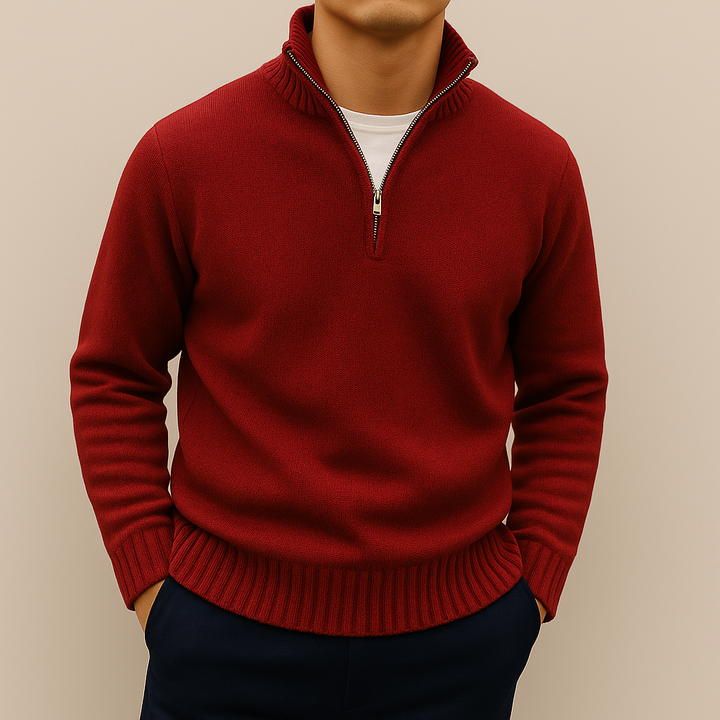 Pietro | Maglione Uomo in Maglia con Mezza Zip