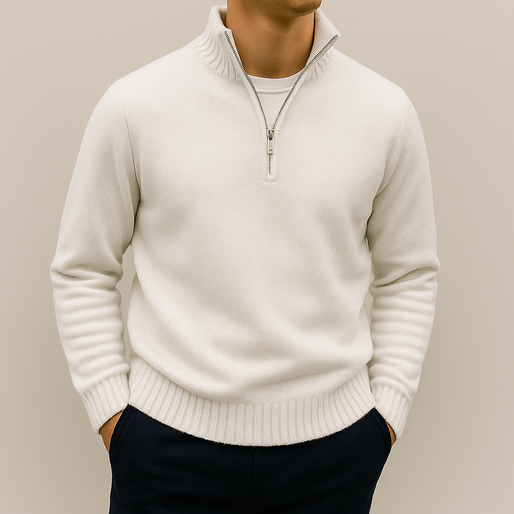 Pietro | Maglione Uomo in Maglia con Mezza Zip
