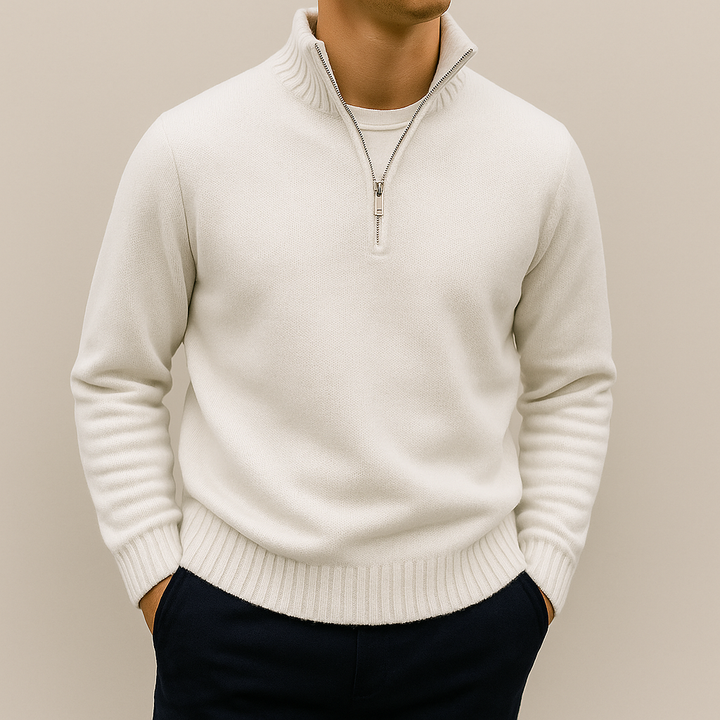 Pietro | Maglione Uomo in Maglia con Mezza Zip