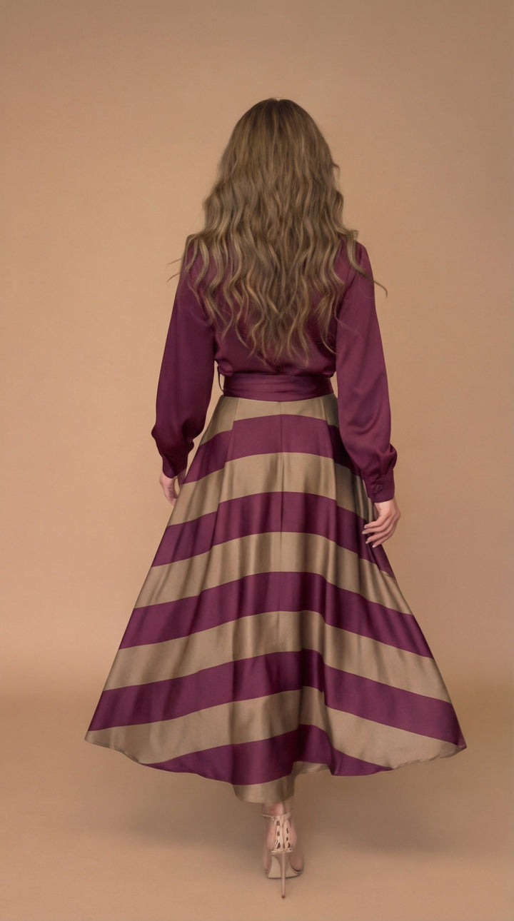 Bruna | Abito Donna Maxi a Righe Verticali