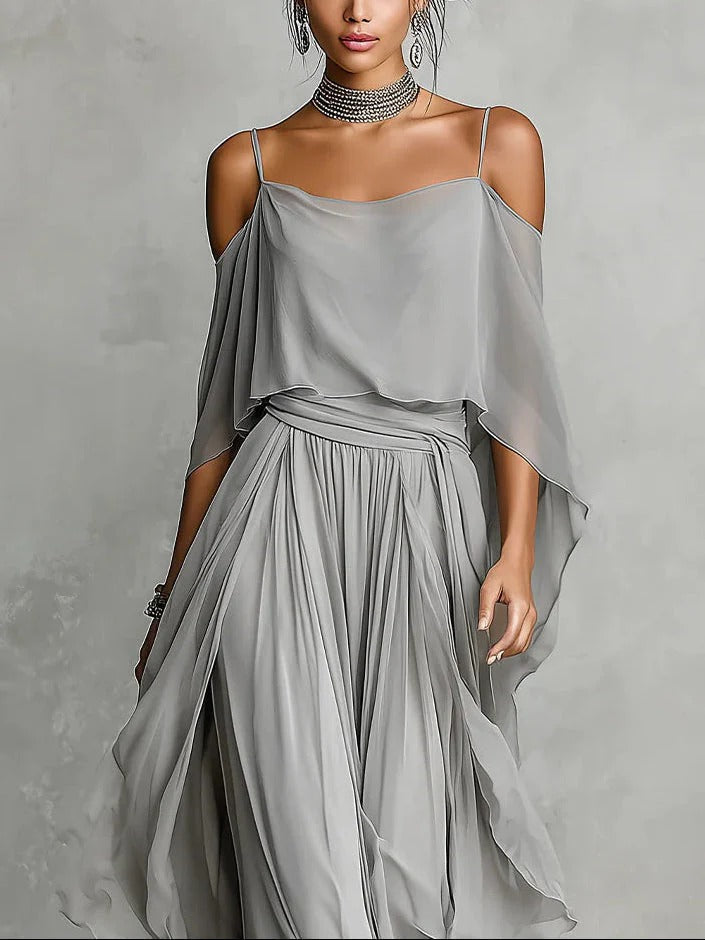 Aurelia | Tuta Donna Elegante con Scollo a V e Gamba Larga