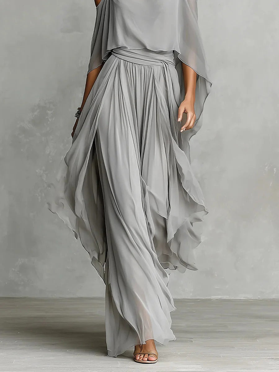 Aurelia | Tuta Donna Elegante con Scollo a V e Gamba Larga