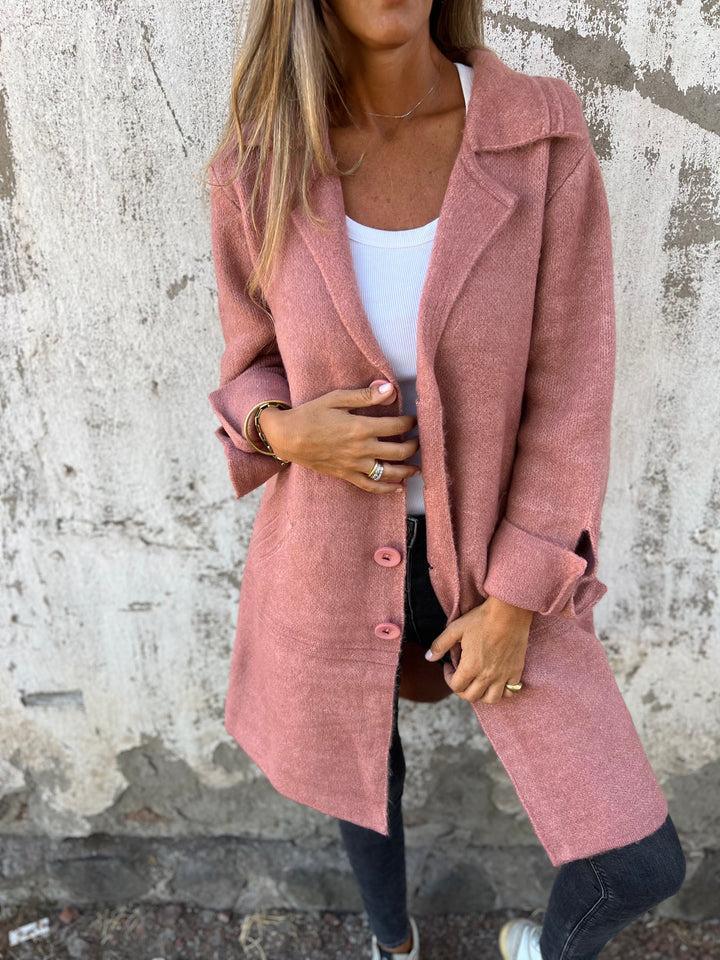 Isotta | Giacca Oversize Effetto Lana con Chiusura Monopetto