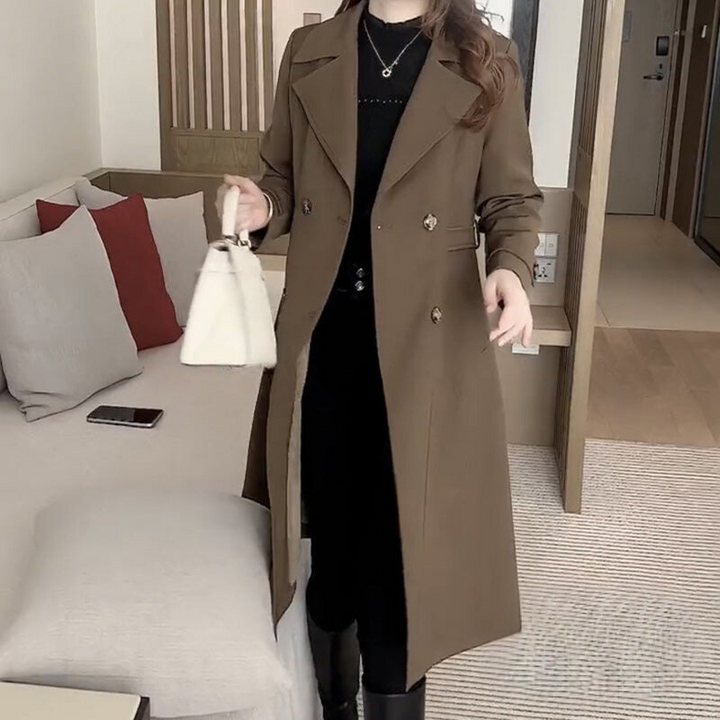 Celia | Trench Donna Lungo con Colletto Classico