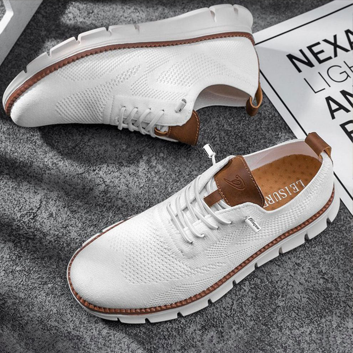 Adriano | Sneakers Uomo in Maglia con Lacci