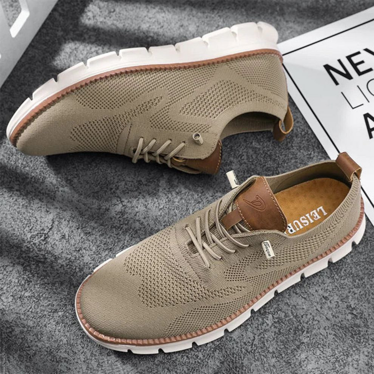 Adriano | Sneakers Uomo in Maglia con Lacci