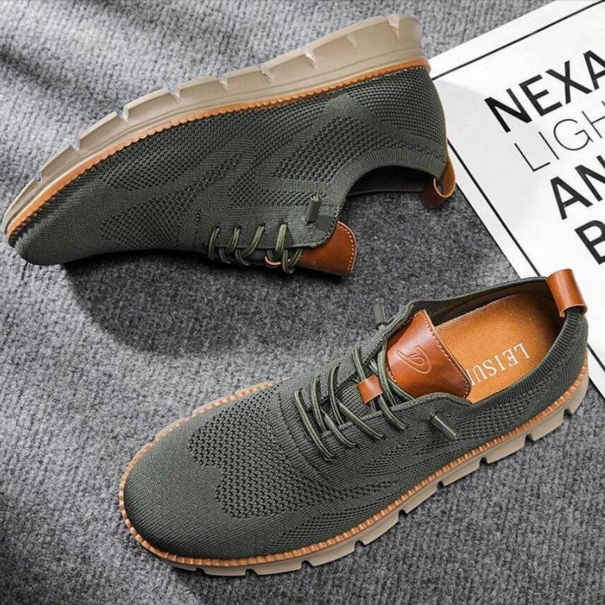 Adriano | Sneakers Uomo in Maglia con Lacci